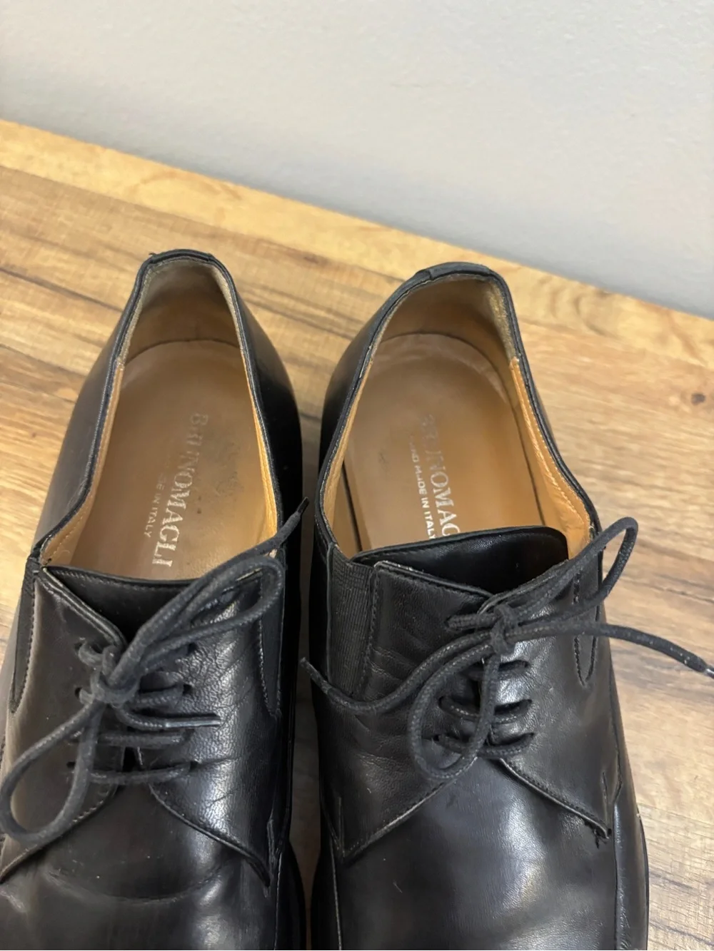 Bruno Magli Bishop Ranuncolo Lace Up Leather Shoes Black Men’s